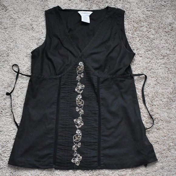 George Black Tank Top Blouse Size XSmall